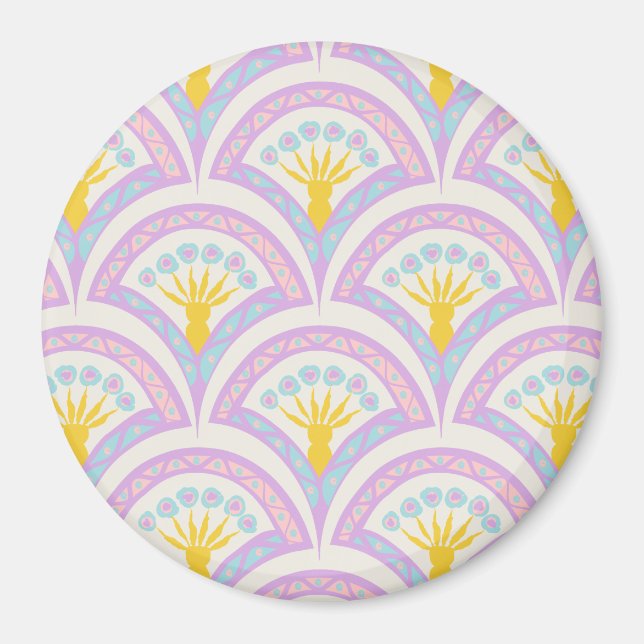 Pastell Mussla Mönster Magnet (Framsidan)