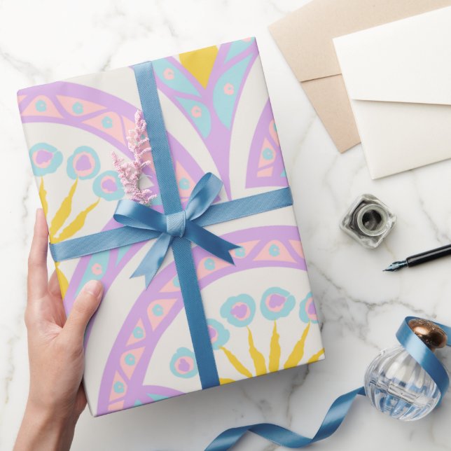 Pastell Mussla Mönster Presentpapper (Gifting)