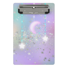 Pastell natthimmel glödande måne stjärna glitter s