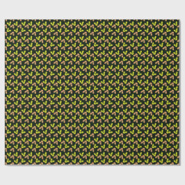 Pastell-Neon Ginkoblad på svart bakgrund Presentpapper