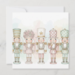 Pastell Nötknäpparleksakssamling Vattenfärgskort Julkort