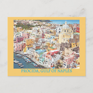 Pastell och drömsk Procida (Neapelbukten) Vykort