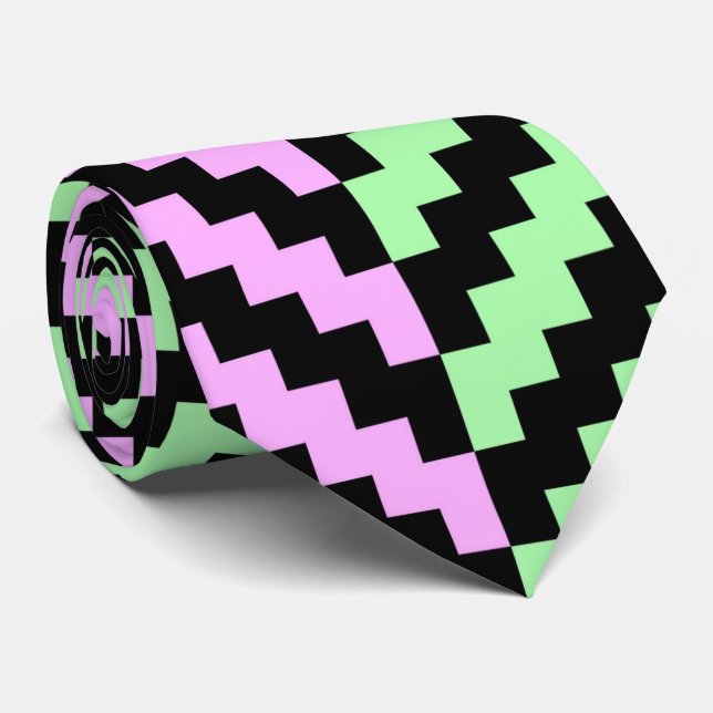 Pastell och svart geometrisk Chevron Slips (Rullad)