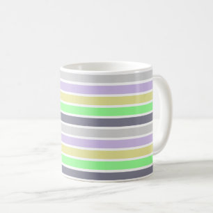 Pastell- och vita ränder kaffemugg
