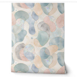 Pastell Opal Organiska Former Akvarell
