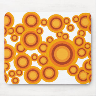 pastell orange cirkel musmatta
