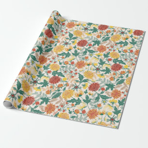 Pastell Orange Gul Vår Dahlia Blommor Bröllop Presentpapper