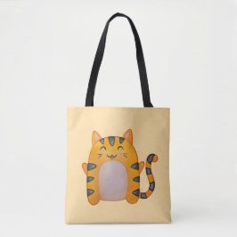 Pastell Orange Kawaii Tiger Tygkasse