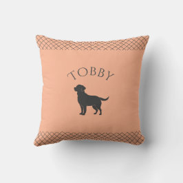 Pastell Orange Labrador Retriever Anpassad Matchni Kudde