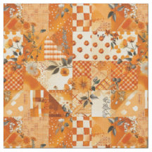 Pastell Orange Lapptäcke Vintage Cottagecore Quilt
