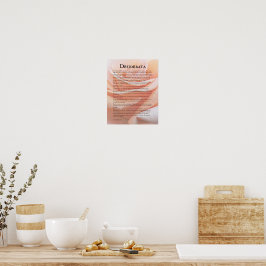 Pastell Orange Ros och Desiderata Dikt Poster