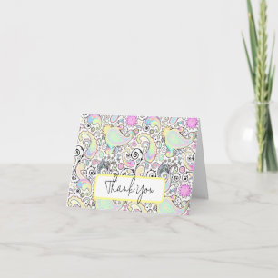 Pastell paisley anpassad kort