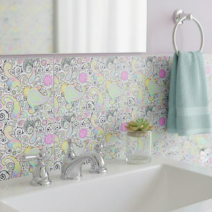 Pastell paisley kakelplatta
