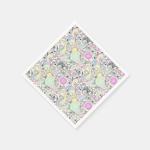 Pastell paisley pappersservett