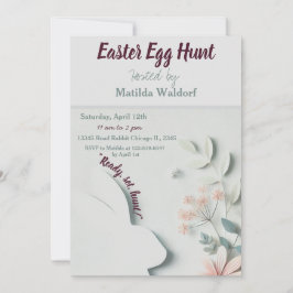 Pastell Pärlor Påskjakt Inbjudan | Söt & Festlig