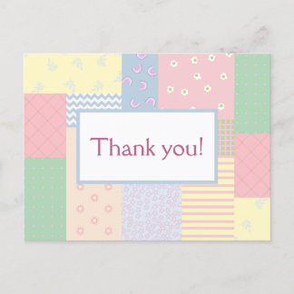 Pastell Patchwork Vykort