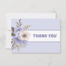 Pastell Persika Blommig Violett Fembladiga Vildros Tack Kort