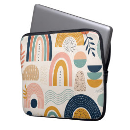 Pastell Prism Båge Abstrakt Ytmönster Laptop Fodral
