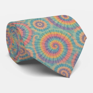 Pastell Psykedelisk Tie-Dye Mönster Slips