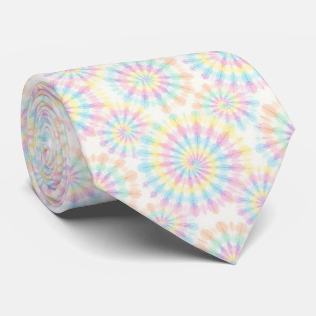 Pastell Psykedelisk Tie-Dye Mönster Slips (Rullad)