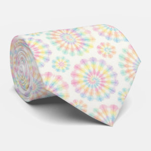 Pastell Psykedelisk Tie-Dye Mönster Slips
