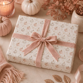 Pastell Pumpa Monogram – Personlig Initial Presentpapper
