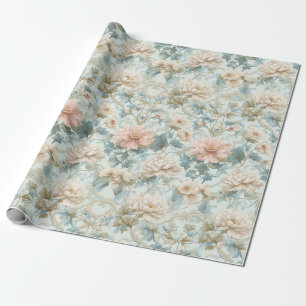 Pastell Regency Trädgårdsblommor Presentpapper