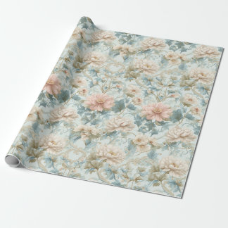 Pastell Regency Trädgårdsblommor Presentpapper