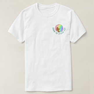 Pastell Regnbåge Afro Porträtt Groovy Retro Lockig T Shirt