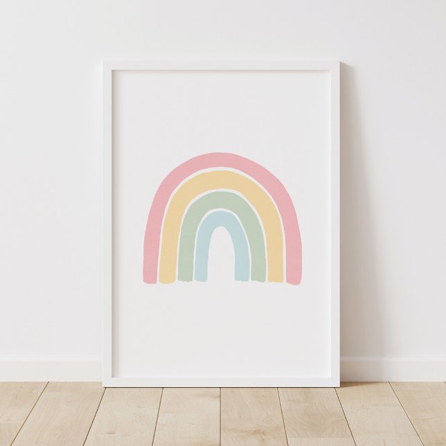 Pastell Regnbåge Barnkammare Dekorativ Poster (Skapare uppladdad)