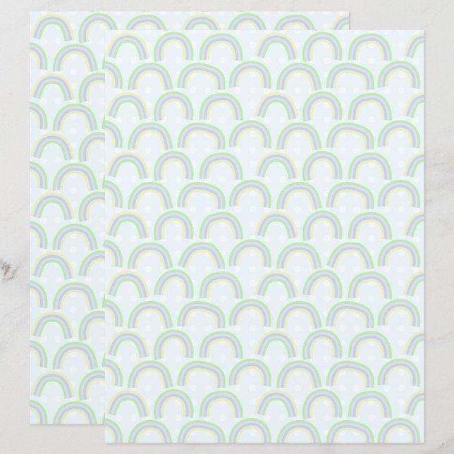 Pastell Regnbåge Blå (Fram/baksida)