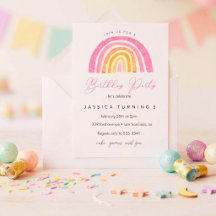 Pastell Regnbåge Glitter Barnkalas