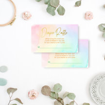 Pastell regnbåge ombre baby shower blöja lotteri