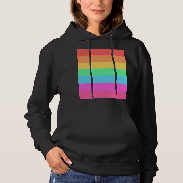 Pastell Regnbågsfärger Ränder Design  T Shirt (Framsida)