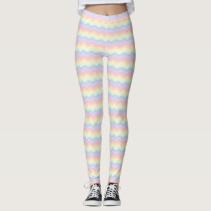 Pastell Regnbågsvågor Leggings