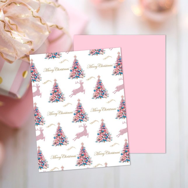 Pastell Ren Jul Scrapbookpapper (Pastel Reindeer Christmas Scrapbook Paper by the Olde Christmas Shoppe)