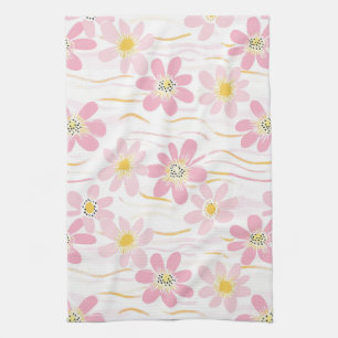 Pastell Retro Blommig (4) Kökshandduk