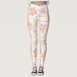 Pastell Retro Blommig (6) Leggings