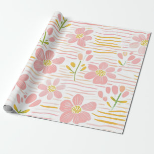Pastell Retro Blommig (6) Presentpapper