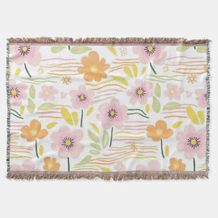Pastell Retro Blommig (7) Filt