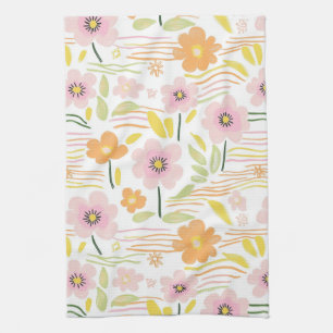 Pastell Retro Blommig (7) Kökshandduk