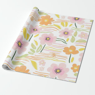Pastell Retro Blommig (7) Presentpapper