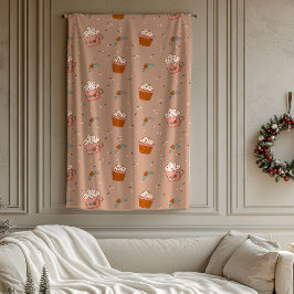 Pastell Retrofilt Blanket Groovy Jul Hem Touch Fleecefilt
