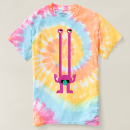 Pastell Rosa Alien Tie Dye Rebell Grafik T-Shirt