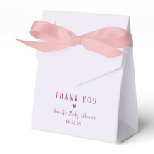 Pastell Rosa Båge Tack Baby Shower