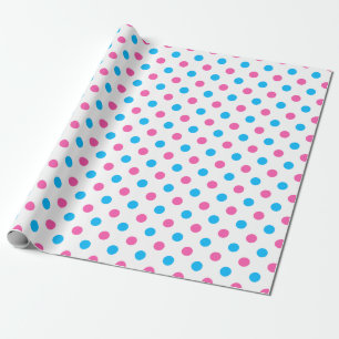 Pastell Rosa Blå Prickmönster Presentpapper