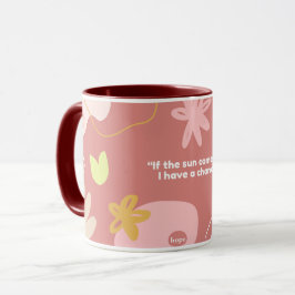 Pastell Rosa Blommig Kaffemug | Estetisk Blomma Mugg