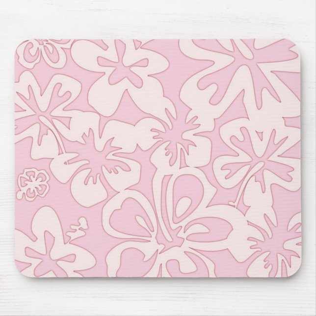 Pastell Rosa Blommig Konst Musmatta (Framsidan)