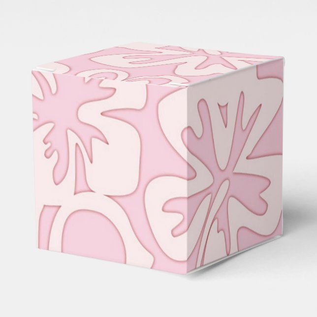 Pastell Rosa Blommig Konst Presentaskar (Framsidan Sidan)
