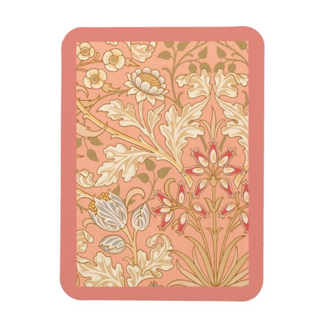 Pastell Rosa Blommor Magnet (Vertikal)